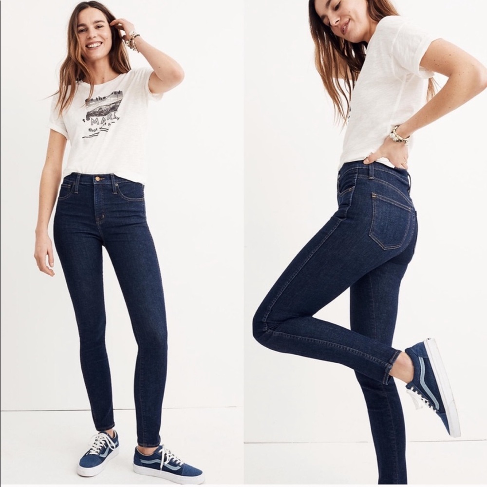 Madewell 10” High Rise Dark Wash Skinny Jeans 29